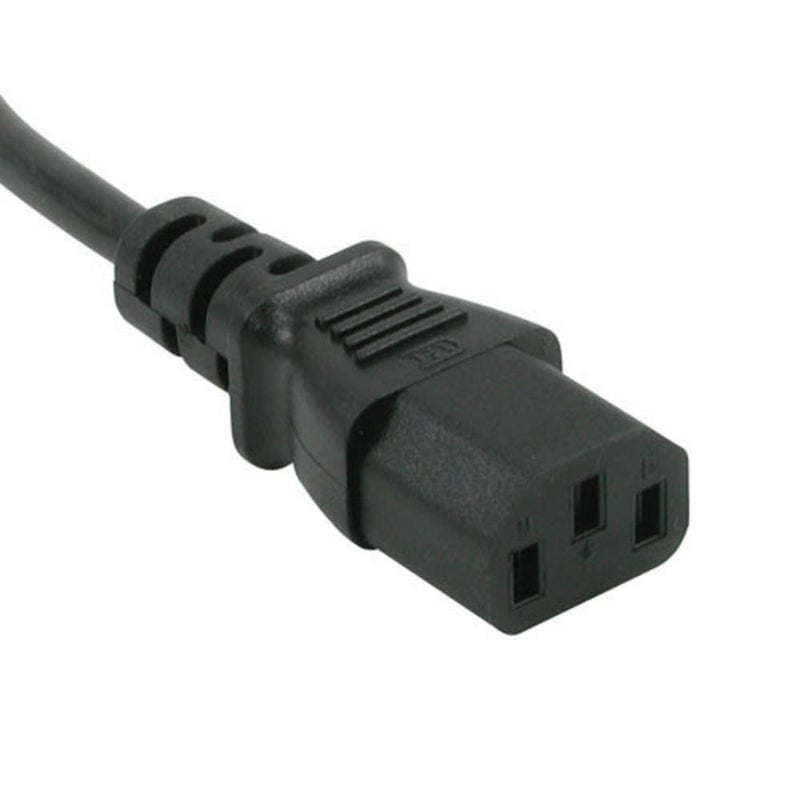 C2G Legrand Universal Replacement Power Cord, 18 AWG Computer Power Cord, 3 Pin Power Cord 12 Feet, Black Power Extension Cord, 12 ft Computer Power Cord, 1 Count, C2G 53406 - Image 1